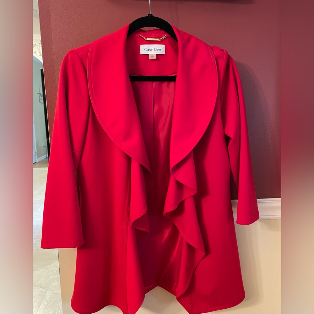 Calvin Klein Collection Red Blazer